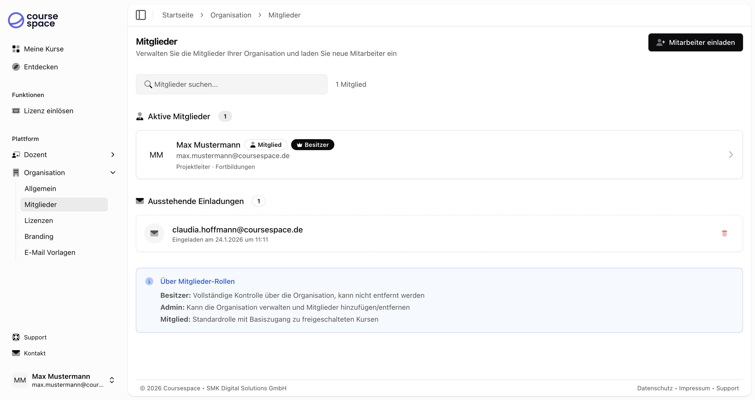 Ausstehende Einladungen