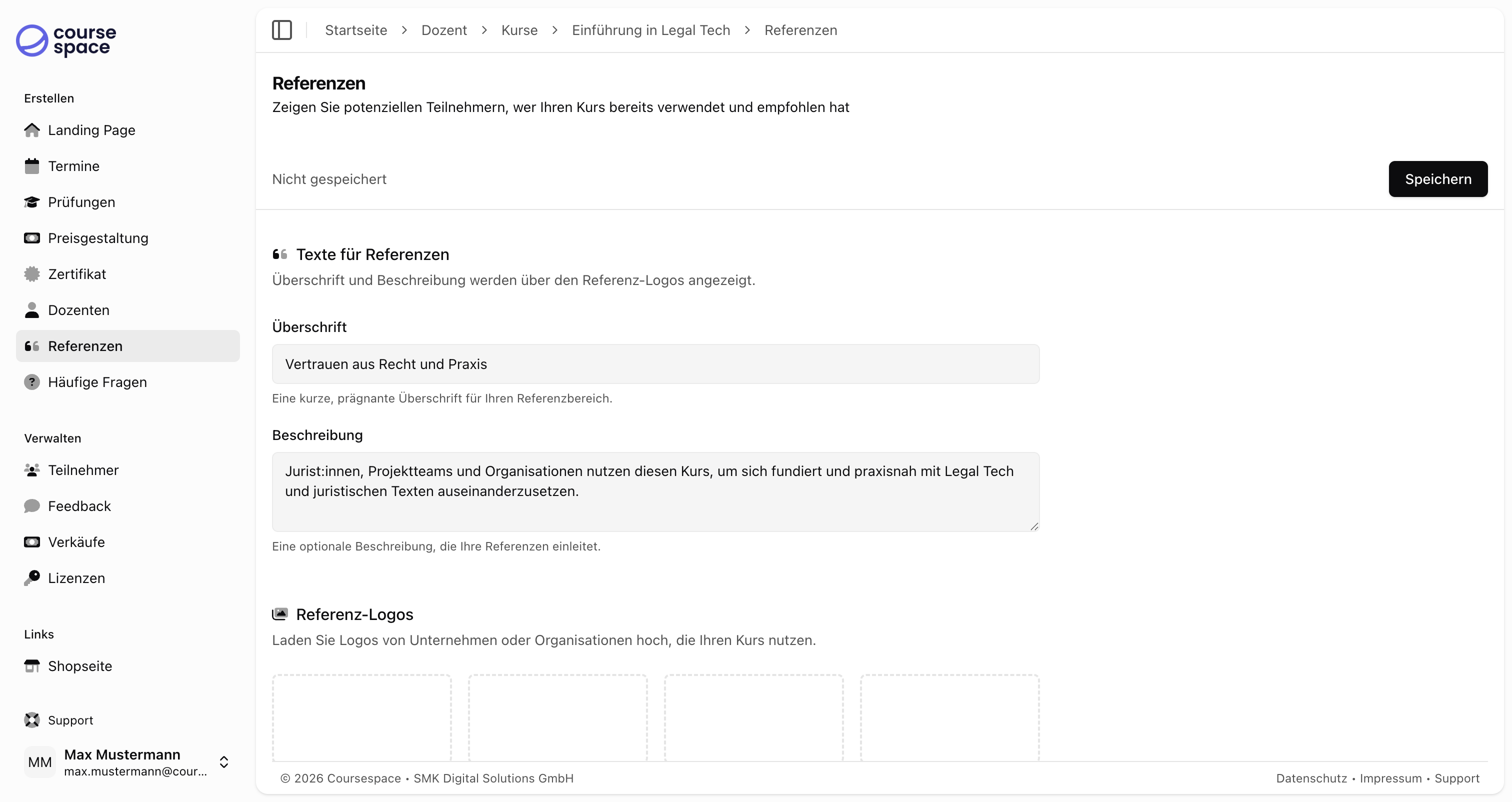 Referenzen Leerer Zustand
