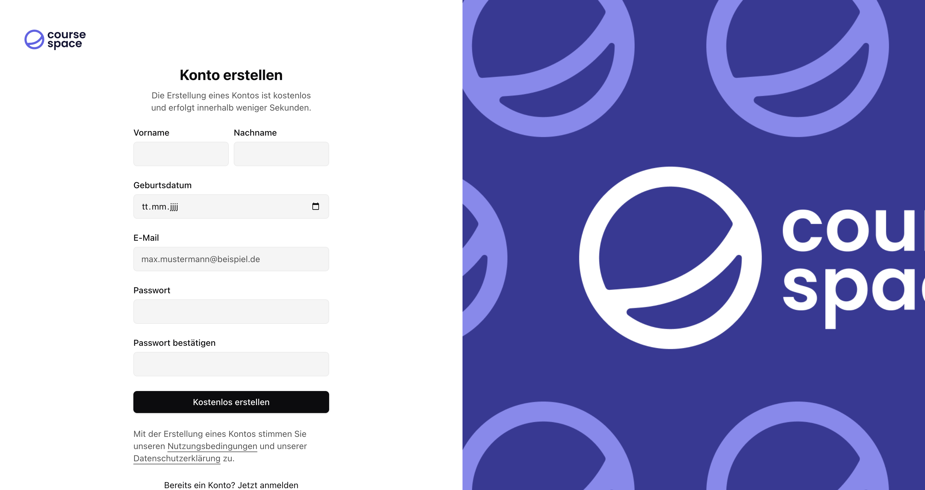 Registrierungsformular