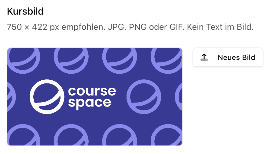 Kursbild hochladen